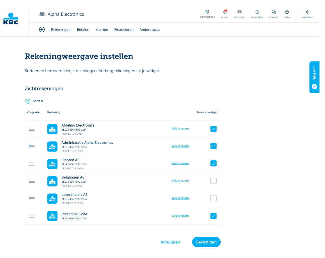 Nieuwe mogelijkheden in het KBC Business Dashboard Corporate Banking